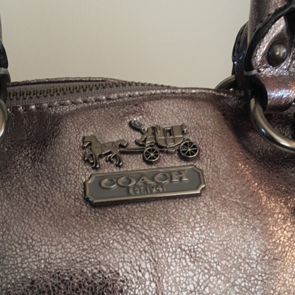 Coach Madison Sophia Metallic Satchel,EUC - Picture 3 of 16